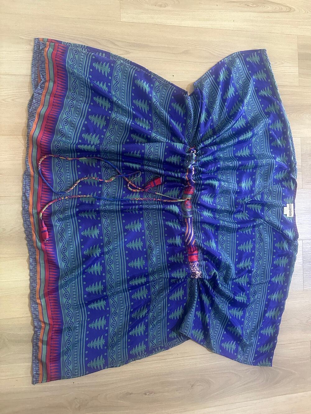 Darn Good Yarn Recycled Silk Sari Kaftan Dress